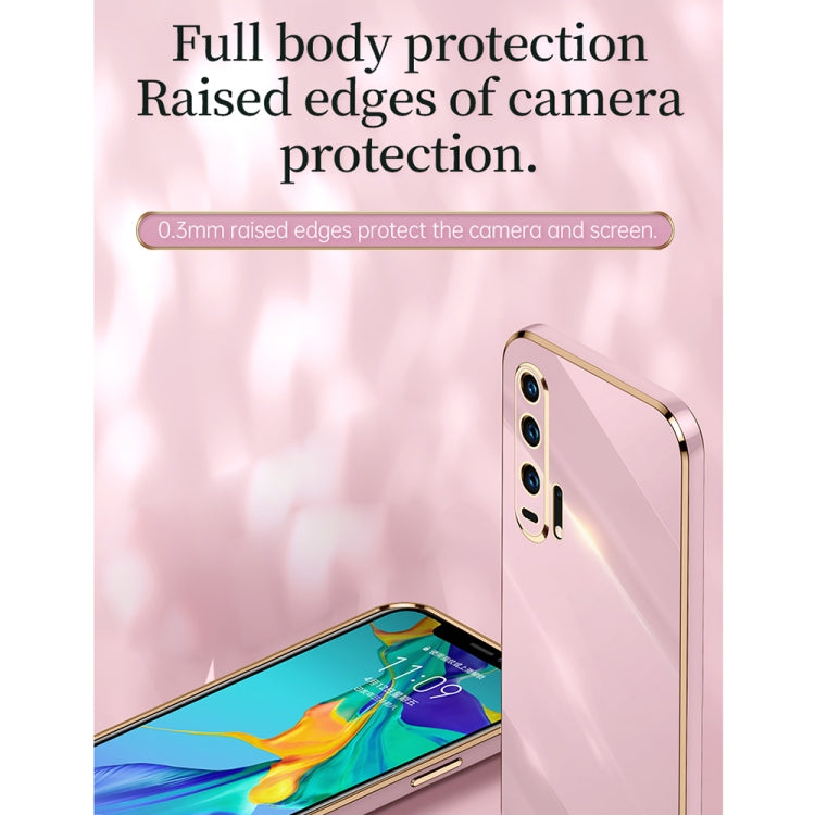 For Honor 20 XINLI Straight Edge 6D Electroplate TPU Phone Case(White) - Honor Cases by XINLI | Online Shopping UK | buy2fix