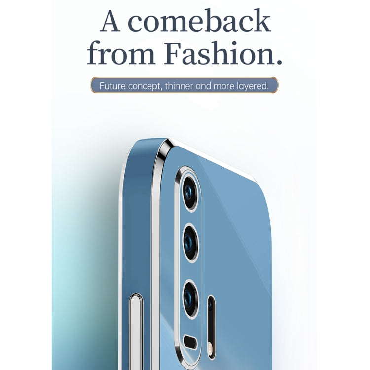 For Honor 20 XINLI Straight Edge 6D Electroplate TPU Phone Case(White) - Honor Cases by XINLI | Online Shopping UK | buy2fix