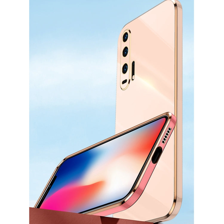 For Honor 20 XINLI Straight Edge 6D Electroplate TPU Phone Case(White) - Honor Cases by XINLI | Online Shopping UK | buy2fix