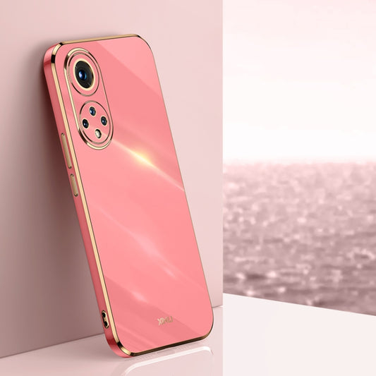 For Honor 50 XINLI Straight Edge 6D Electroplate TPU Phone Case(Hawthorn Red) - Honor Cases by XINLI | Online Shopping UK | buy2fix