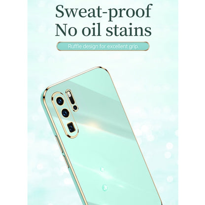 For Huawei P30 Pro XINLI Straight Edge 6D Electroplate TPU Phone Case with Ring Holder(Hawthorn Red) - Huawei Cases by XINLI | Online Shopping UK | buy2fix
