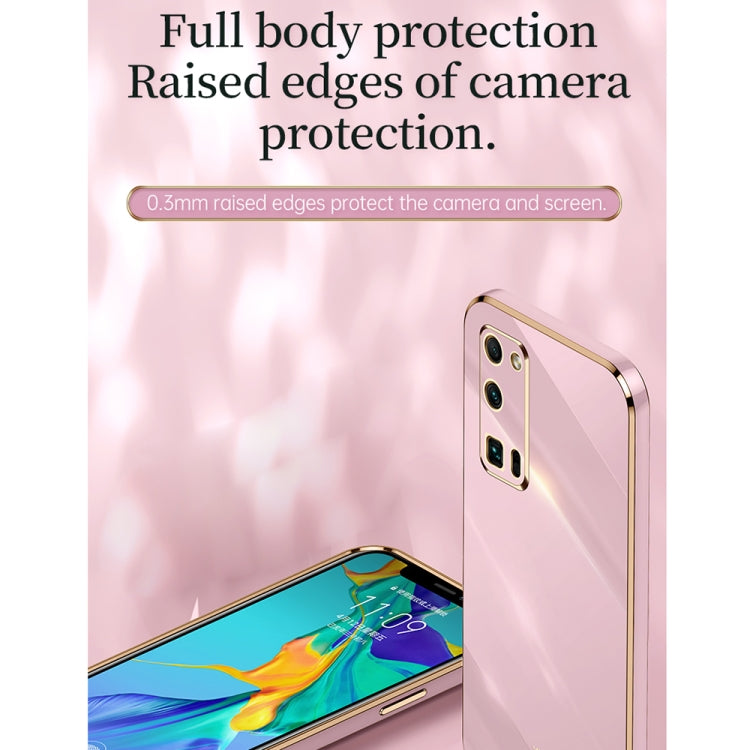 For Honor 30S XINLI Straight Edge 6D Electroplate TPU Phone Case with Ring Holder(Cherry Purple) - Honor Cases by XINLI | Online Shopping UK | buy2fix