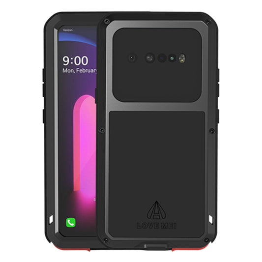 For LG V60 ThinQ 5G LOVE MEI Metal Shockproof Waterproof Dustproof Protective Case with Glass(Black) - LG Cases by LOVE MEI | Online Shopping UK | buy2fix