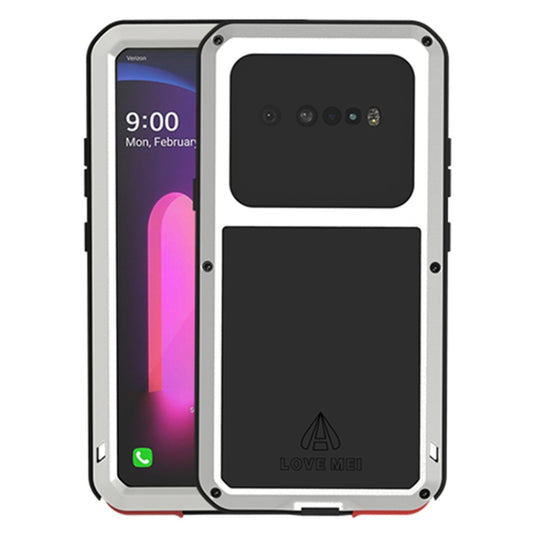 For LG V60 ThinQ 5G LOVE MEI Metal Shockproof Waterproof Dustproof Protective Case with Glass(Silver) - LG Cases by LOVE MEI | Online Shopping UK | buy2fix