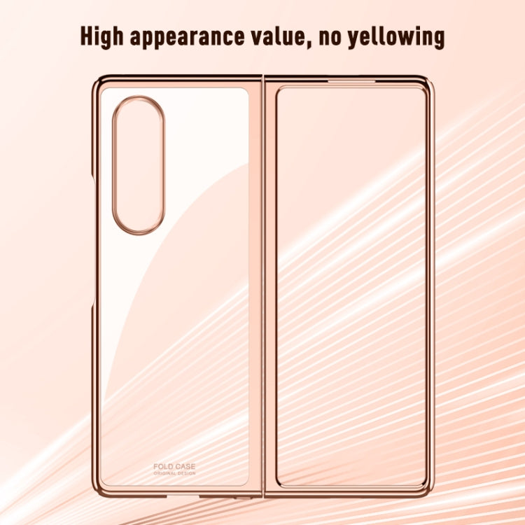 For Samsung Galaxy Z Fold3 5G Symphony Plating PC Shockproof Protective Case(Rose Gold) by buy2fix