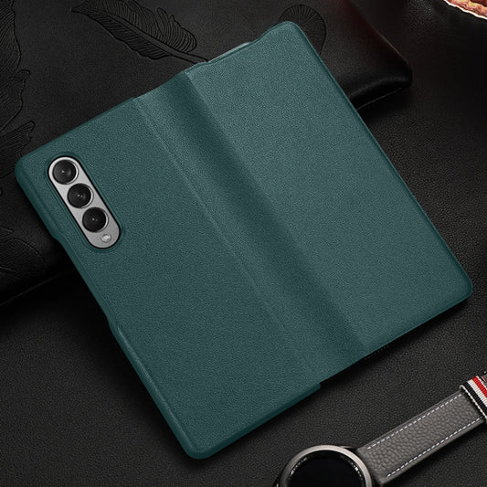 For Samsung Galaxy Z Fold3 5G Cowhide Shockproof Fold Leather Case(Green) - Galaxy Phone Cases by buy2fix | Online Shopping UK | buy2fix