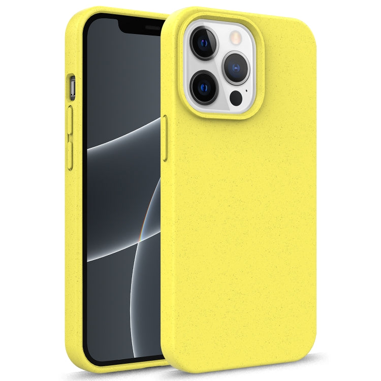 For iPhone 13 mini Starry Series Shockproof Straw Material + TPU Protective Case (Yellow) by buy2fix