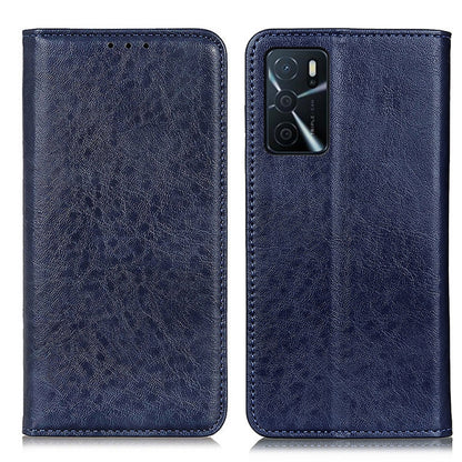 For OPPO A16 Magnetic Crazy Horse Texture Horizontal Flip Leather Case with Holder & Card Slots & Wallet(Blue) by buy2fix