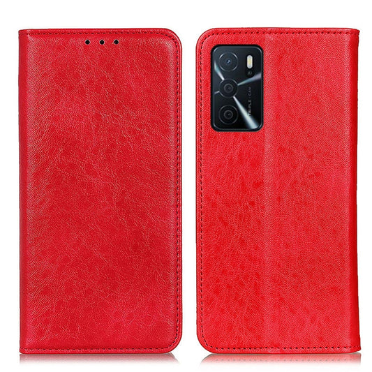 For OPPO A16 Magnetic Crazy Horse Texture Horizontal Flip Leather Case with Holder & Card Slots & Wallet(Red) by buy2fix