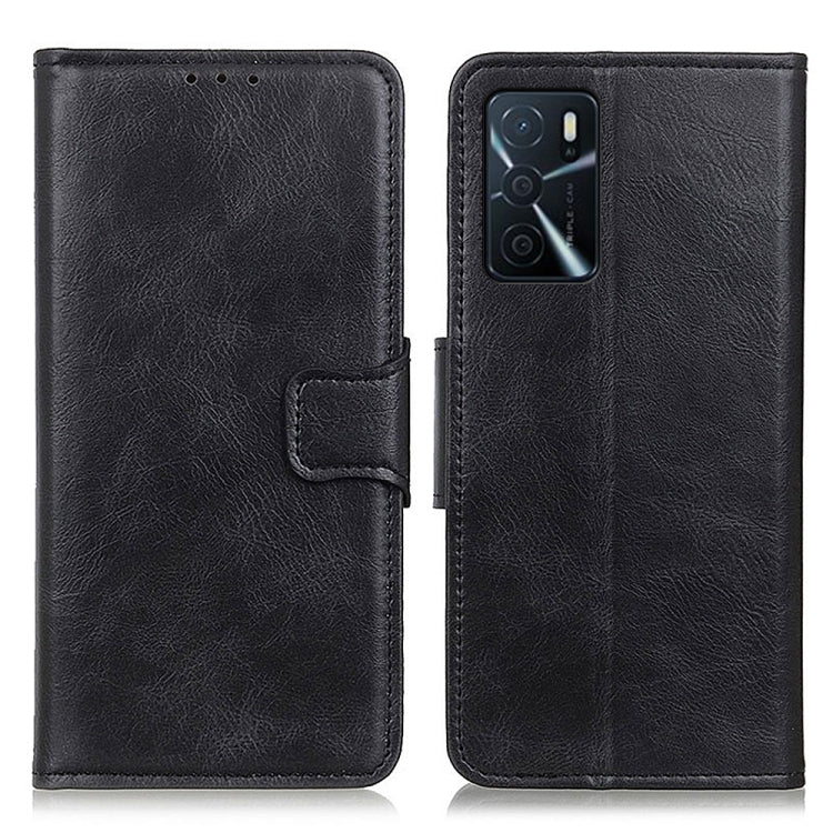 For OPPO A16 Mirren Crazy Horse Texture Horizontal Flip Leather Case with Holder & Card Slots & Wallet(Black) by buy2fix