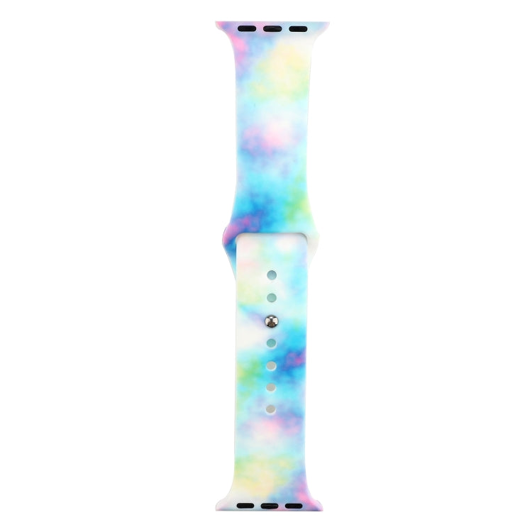 Silicone Painted Pattern Watch Band For Apple Watch Series 9&8&7 41mm / SE 3&SE 2&6&SE&5&4 40mm / 3&2&1 38mm(C) by buy2fix