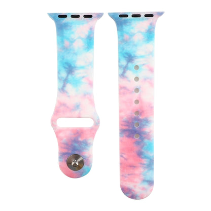 Silicone Painted Pattern Watch Band For Apple Watch Series 9&8&7 41mm / SE 3&SE 2&6&SE&5&4 40mm / 3&2&1 38mm(I) by buy2fix