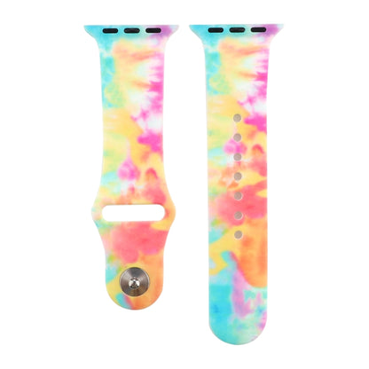 Silicone Painted Pattern Watch Band For Apple Watch Ultra 49mm&Watch Ultra 2 49mm / Series 9&8&7 45mm / SE 3&SE 2&6&SE&5&4 44mm / 3&2&1 42mm(A) by buy2fix