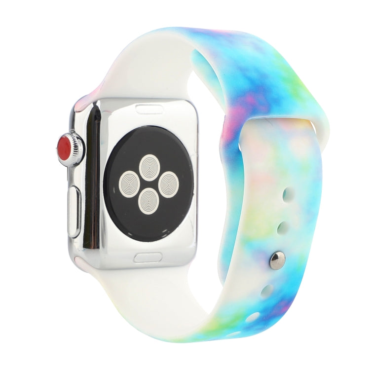 Silicone Painted Pattern Watch Band For Apple Watch Ultra 49mm&Watch Ultra 2 49mm / Series 9&8&7 45mm / SE 3&SE 2&6&SE&5&4 44mm / 3&2&1 42mm(C) by buy2fix