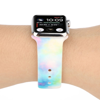 Silicone Painted Pattern Watch Band For Apple Watch Ultra 49mm&Watch Ultra 2 49mm / Series 9&8&7 45mm / SE 3&SE 2&6&SE&5&4 44mm / 3&2&1 42mm(C) by buy2fix