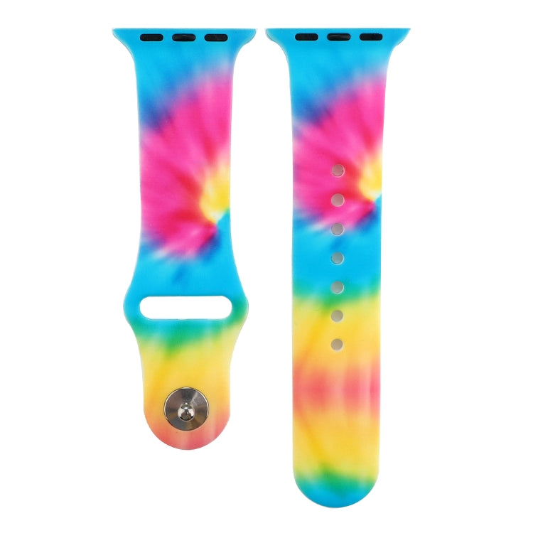 Silicone Painted Pattern Watch Band For Apple Watch Ultra 49mm&Watch Ultra 2 49mm / Series 9&8&7 45mm / SE 3&SE 2&6&SE&5&4 44mm / 3&2&1 42mm(D) by buy2fix