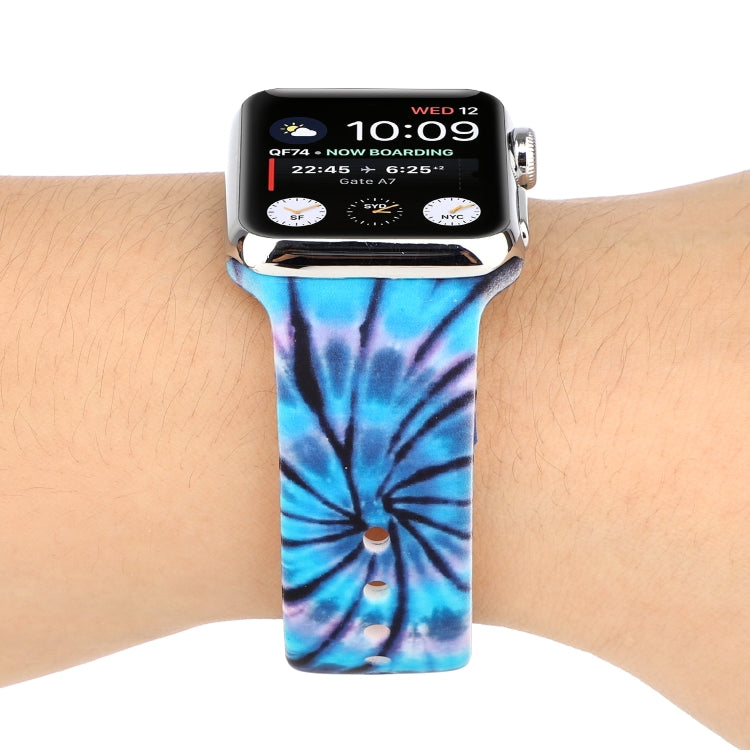 Silicone Painted Pattern Watch Band For Apple Watch Ultra 49mm&Watch Ultra 2 49mm / Series 9&8&7 45mm / SE 3&SE 2&6&SE&5&4 44mm / 3&2&1 42mm(F) by buy2fix