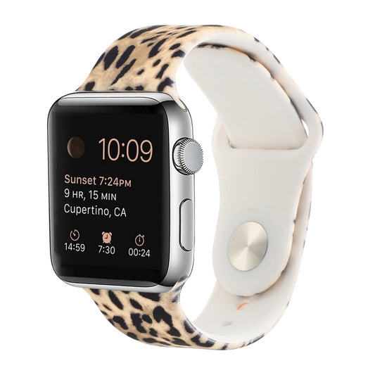 Silicone Painted Pattern Watch Band For Apple Watch Ultra 49mm&Watch Ultra 2 49mm / Series 9&8&7 45mm / SE 3&SE 2&6&SE&5&4 44mm / 3&2&1 42mm(G) by buy2fix