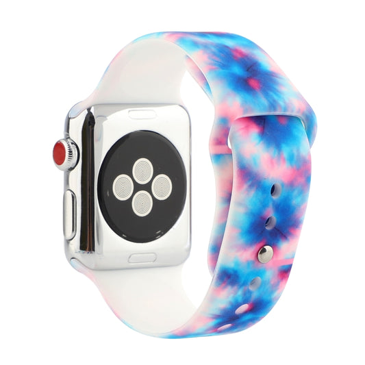Silicone Painted Pattern Watch Band For Apple Watch Ultra 49mm&Watch Ultra 2 49mm / Series 9&8&7 45mm / SE 3&SE 2&6&SE&5&4 44mm / 3&2&1 42mm(J) by buy2fix