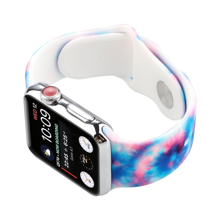 Silicone Painted Pattern Watch Band For Apple Watch Ultra 49mm&Watch Ultra 2 49mm / Series 9&8&7 45mm / SE 3&SE 2&6&SE&5&4 44mm / 3&2&1 42mm(J) by buy2fix