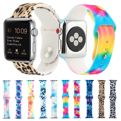 Silicone Painted Pattern Watch Band For Apple Watch Ultra 49mm&Watch Ultra 2 49mm / Series 9&8&7 45mm / SE 3&SE 2&6&SE&5&4 44mm / 3&2&1 42mm(C) by buy2fix
