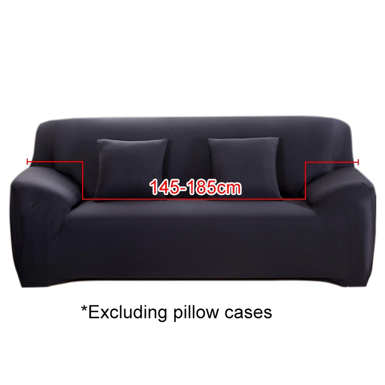 145-185cm Four Seasons Solid Color Elastic Full Coverage Non-slip Sofa Cover(Black) - Sofa Covers & Chair Covers by buy2fix | Online Shopping UK | buy2fix