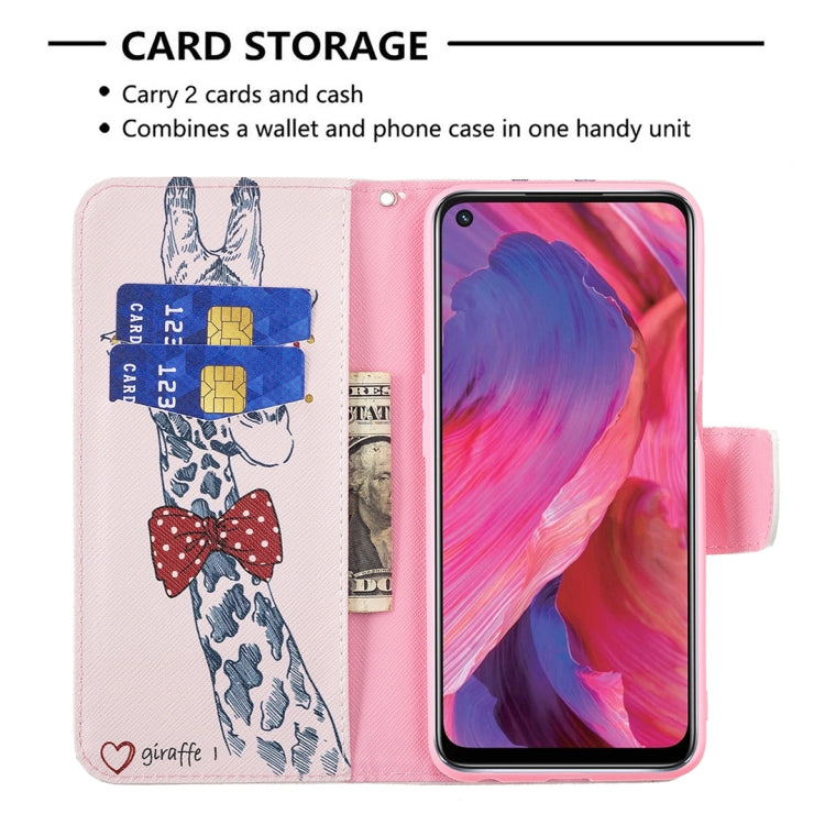 For OPPO A74 / A93 / A54 5G Colored Drawing Pattern Horizontal Flip Leather Case with Holder & Card Slots & Wallet(Deer) by buy2fix