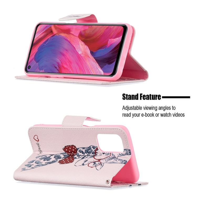 For OPPO A74 / A93 / A54 5G Colored Drawing Pattern Horizontal Flip Leather Case with Holder & Card Slots & Wallet(Deer) by buy2fix