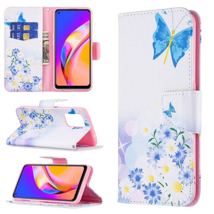 For OPPO A94 5G / Reno5 Z 5G / F19 Pro+ Colored Drawing Pattern Horizontal Flip Leather Case with Holder & Card Slots & Wallet(Butterfly Love) by buy2fix