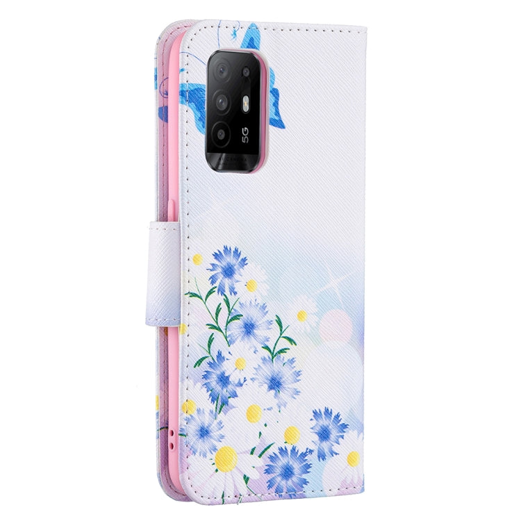 For OPPO A94 5G / Reno5 Z 5G / F19 Pro+ Colored Drawing Pattern Horizontal Flip Leather Case with Holder & Card Slots & Wallet(Butterfly Love) by buy2fix