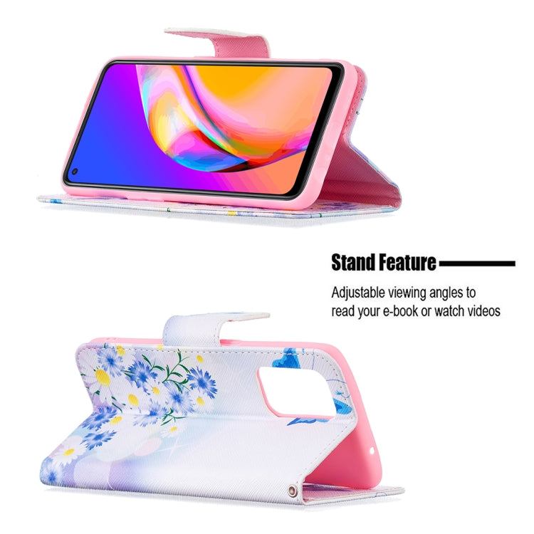 For OPPO A94 5G / Reno5 Z 5G / F19 Pro+ Colored Drawing Pattern Horizontal Flip Leather Case with Holder & Card Slots & Wallet(Butterfly Love) by buy2fix