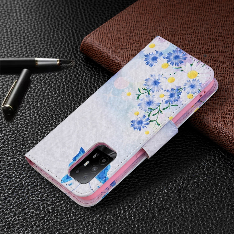 For OPPO A94 5G / Reno5 Z 5G / F19 Pro+ Colored Drawing Pattern Horizontal Flip Leather Case with Holder & Card Slots & Wallet(Butterfly Love) by buy2fix