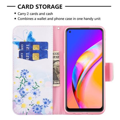 For OPPO A94 5G / Reno5 Z 5G / F19 Pro+ Colored Drawing Pattern Horizontal Flip Leather Case with Holder & Card Slots & Wallet(Butterfly Love) by buy2fix
