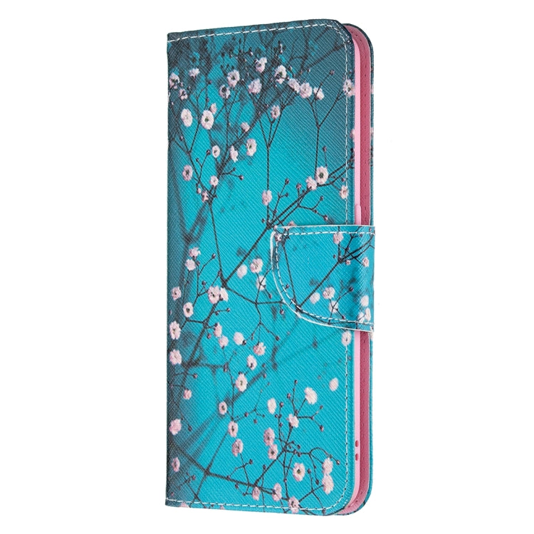 For OPPO A94 5G / Reno5 Z 5G / F19 Pro+ Colored Drawing Pattern Horizontal Flip Leather Case with Holder & Card Slots & Wallet(Plum Blossom) by buy2fix