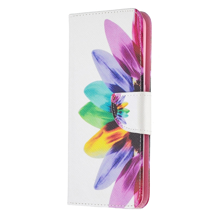 For OPPO A94 5G / Reno5 Z 5G / F19 Pro+ Colored Drawing Pattern Horizontal Flip Leather Case with Holder & Card Slots & Wallet(Sun Flower) by buy2fix