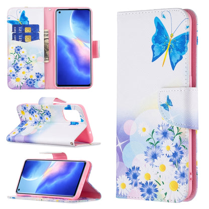 For OPPO Reno5 Colored Drawing Pattern Horizontal Flip Leather Case with Holder & Card Slots & Wallet(Butterfly Love) by buy2fix