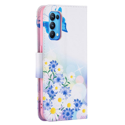 For OPPO Reno5 Colored Drawing Pattern Horizontal Flip Leather Case with Holder & Card Slots & Wallet(Butterfly Love) by buy2fix