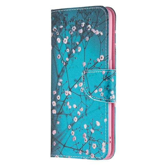 For OPPO Reno5 Colored Drawing Pattern Horizontal Flip Leather Case with Holder & Card Slots & Wallet(Plum Blossom) by buy2fix