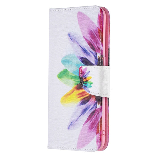 For OPPO Reno5 Colored Drawing Pattern Horizontal Flip Leather Case with Holder & Card Slots & Wallet(Sun Flower) by buy2fix