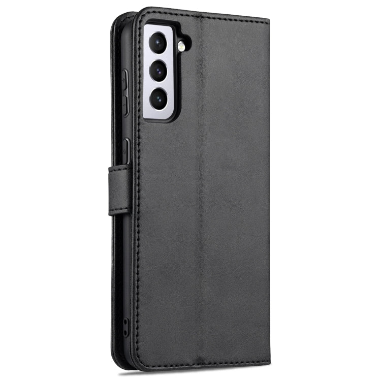 For Samsung Galaxy S21 FE 5G AZNS Skin Feel Calf Texture Horizontal Flip Leather Case with Card Slots & Holder & Wallet(Black) - Galaxy Phone Cases by AZNS | Online Shopping UK | buy2fix