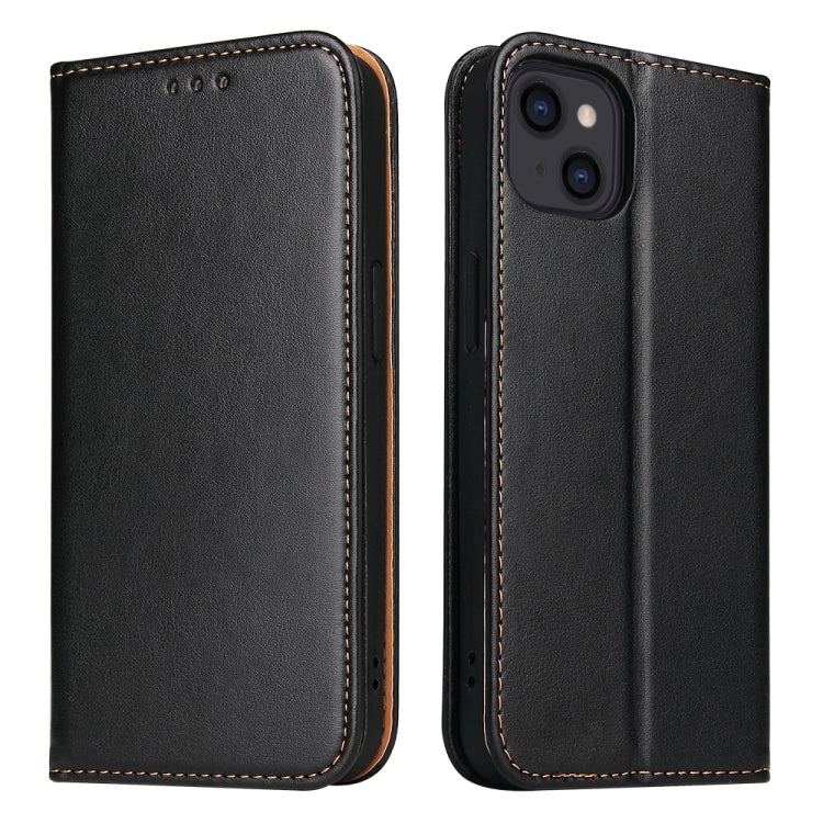 For iPhone 13 mini Fierre Shann PU Leather Texture Horizontal Flip Leather Case with Holder & Card Slots & Wallet (Black) by FIERRE SHANN