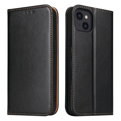 For iPhone 13 mini Fierre Shann PU Leather Texture Horizontal Flip Leather Case with Holder & Card Slots & Wallet (Black) by FIERRE SHANN