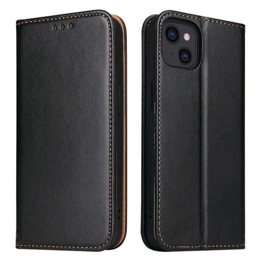 For iPhone 13 mini Fierre Shann PU Leather Texture Horizontal Flip Leather Case with Holder & Card Slots & Wallet (Black) by FIERRE SHANN