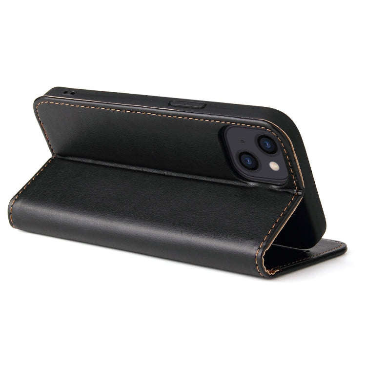 For iPhone 13 mini Fierre Shann PU Leather Texture Horizontal Flip Leather Case with Holder & Card Slots & Wallet (Black) by FIERRE SHANN
