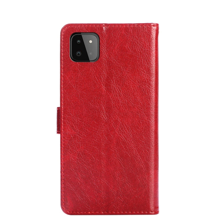 For Samsung Galaxy A22 5G Zipper Bag PU + TPU Horizontal Flip Leather Case with Holder & Card Slot & Wallet & Lanyard(Red) by buy2fix