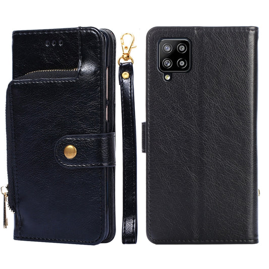 For Samsung Galaxy A42 5G Zipper Bag PU + TPU Horizontal Flip Leather Case with Holder & Card Slot & Wallet & Lanyard(Black) by buy2fix