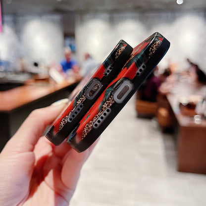 For iPhone 12 / 12 Pro Natural Scenery Pattern TPU Protective Case(Jungle Tiger) by buy2fix