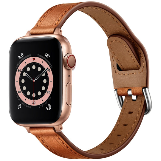 Women Starry Sky Style Leather Watch Band For Apple Watch Ultra 49mm&Watch Ultra 2 49mm / Series 9&8&7 45mm / SE 3&SE 2&6&SE&5&4 44mm / 3&2&1 42mm(Brown Silver Buckle)