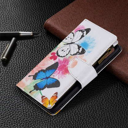 For OPPO A15 Colored Drawing Pattern Zipper Horizontal Flip Leather Case with Holder & Card Slots & Wallet(Two Butterflies) by buy2fix