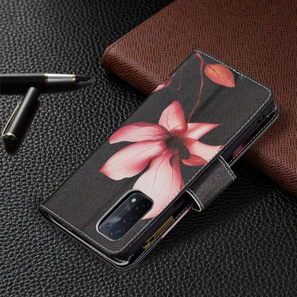For OPPO A74 5G/A93 5G/A54 5G Colored Drawing Pattern Zipper Horizontal Flip Leather Case with Holder & Card Slots & Wallet(Lotus) by buy2fix